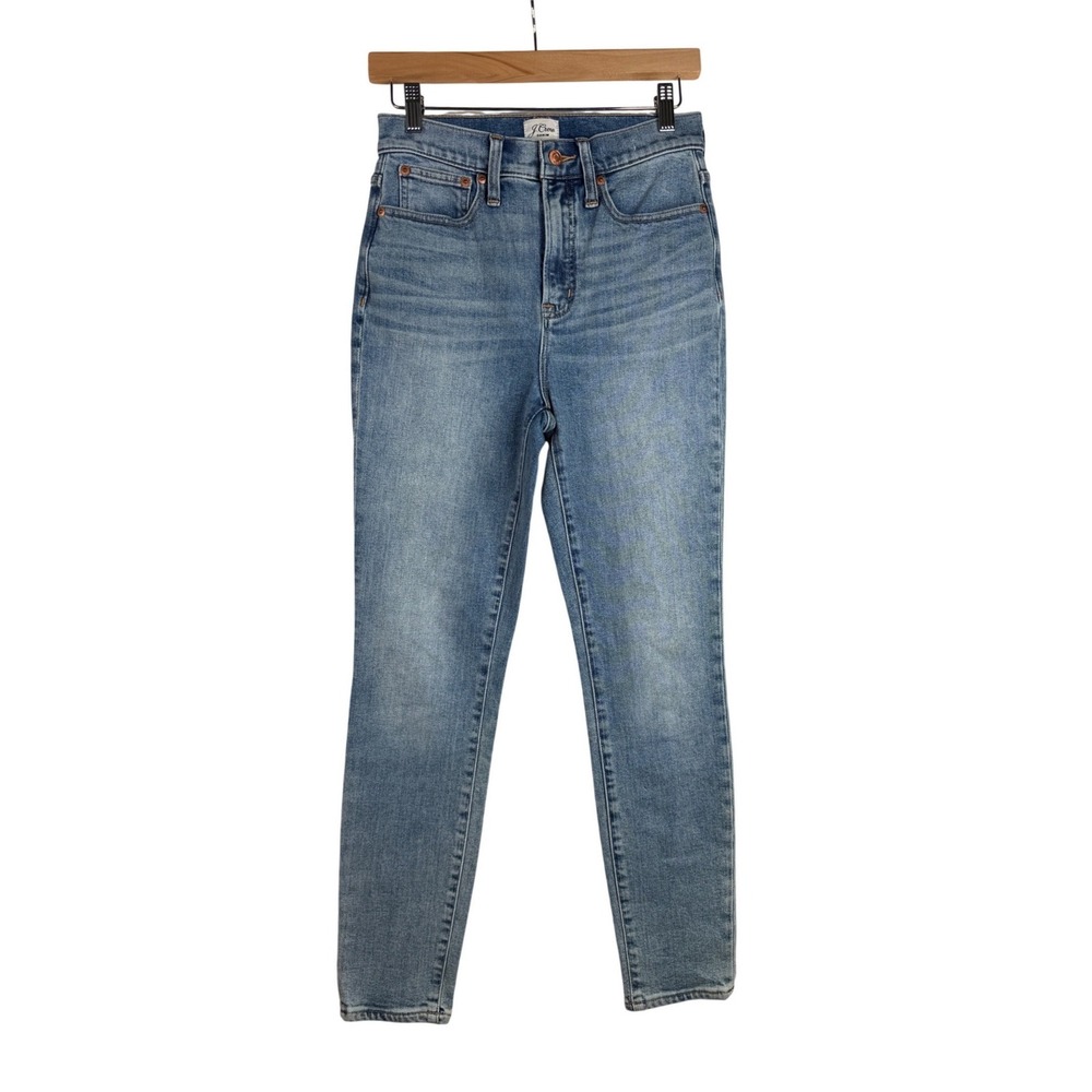 J. Crew Denim Women's Curvy Toothpick Jeans Size 25 Blue Birch Wash